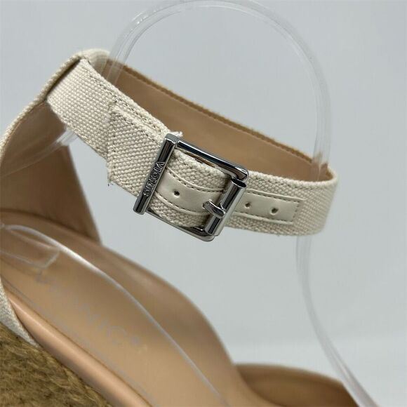 Vionic Women's White Ankle Strap Espadrille Wedge Sandals Size 9 Summer Boho - Picture 2 of 14